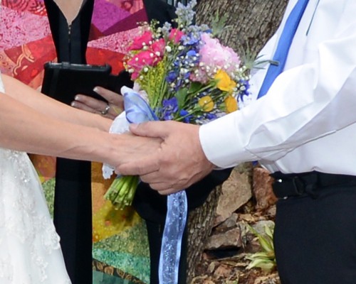 Payment of Wedding Package by Pikes Peak, Rocky Mountains, Colorado